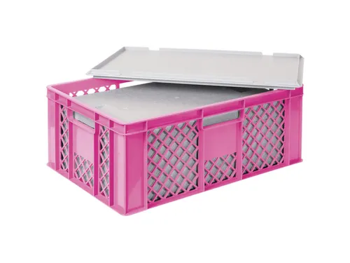 Euronorm-stapelbak,m. isoleerbox,HxLxB 240x600x400mm,43/20,4l,HDPE
