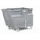 PE-kiepbak,HxLxB 900x1260x960mm,0,6m³,draagverm. 300kg,grijs,Wielen