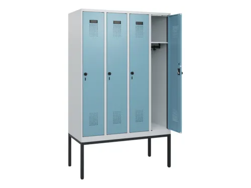 schoollocker,HxBxD 1950x1200x500mm,4vak,vak B 300mm,draaigrendel