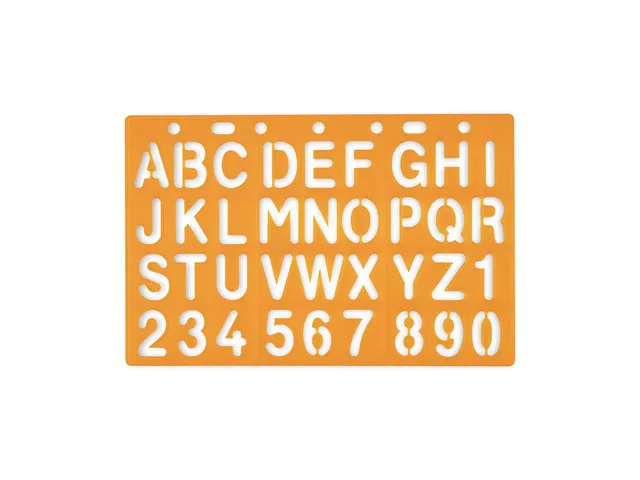 Sjabloon Standardgraph letters en cijfers 20mm