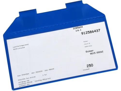 insteekhoes,DIN A6,liggend,HxB 105x215mm,m. magneet,kunststof,blauw