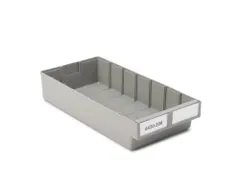 stellingbak,HxBxD 80x186x400mm,PP,grijs