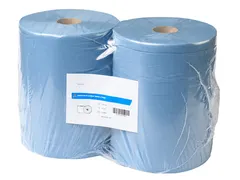 Poetsrol verlijmd blauw 2-laags 2 rol
