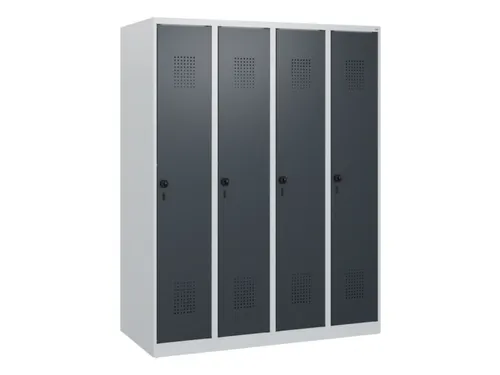 schoollocker,HxBxD 1530x1200x500mm,4vak,vak B 300mm,draaigrendel