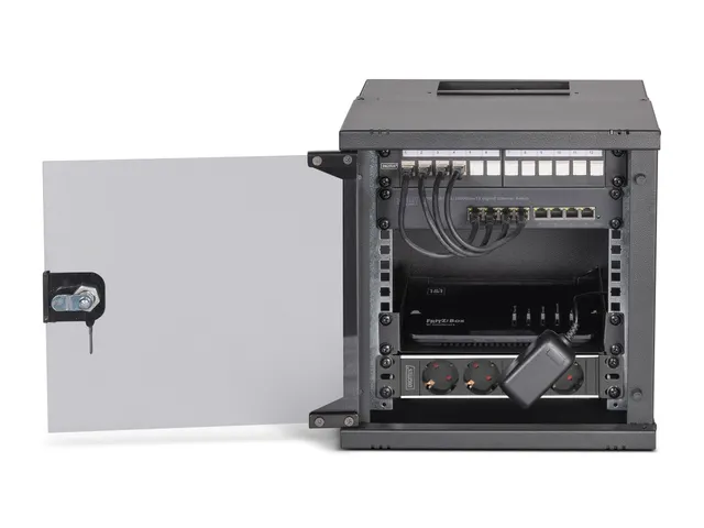 Digitus DN-49101-SET rack 6U Wandrek Serverkast Zwart