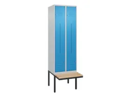 Z-garderobekast,HxBxD 2120x600x815mm,2vak,vak B 300mm,cil.-slot