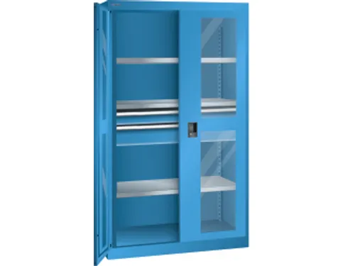 zwaarlastkast met openslaande deuren,HxBxD 1950x1100x641mm,lak RAL5012