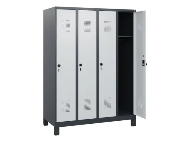 schoollocker,HxBxD 1630x1200x500mm,4vak,vak B 300mm,draaigrendel
