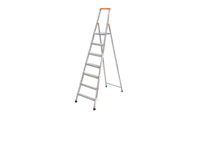 Lichte Burotrap Aluminium 7 Treden Platform 25x25cm H 1,5 m