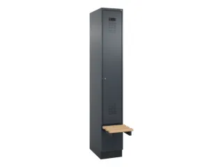 locker met bank,HxBxD 1950x300x815mm,1vak,vak B 300mm,cilinderslot - 2