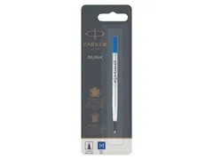 Rollerpenvulling Parker Quink medium blauw blister à 1 stuk