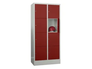 lockerkast,HxBxD 1850x800x500mm,2x4vakken,RAL7035,front RAL3000 - 2