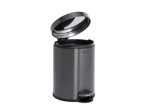 Ronde Step-On Pedaalemmer 6 liter Metallic grafiet