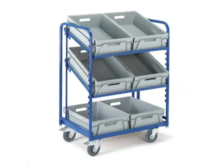 etagewagen,draagverm. 200kg,3etage(s),open,laadvl. LxB 1240x620mm - 2