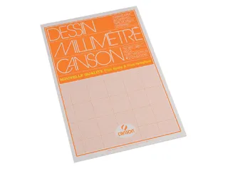 Millimeterpapier Canson bruingeel bedrukt 50vel 72gr A3 wit - 2