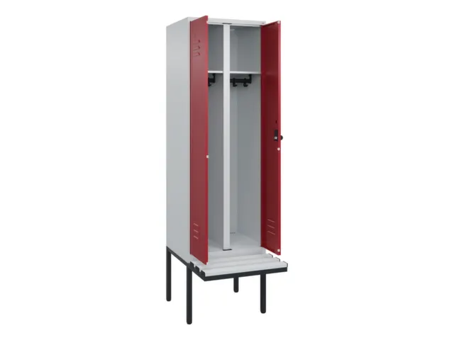 locker voor scheiding van kleding,HxBxD 2120x600x815mm,2vak