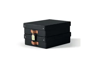 Leitz Puro Opbergdoos met deksel medium laag 8L set van 2 zwart - 8