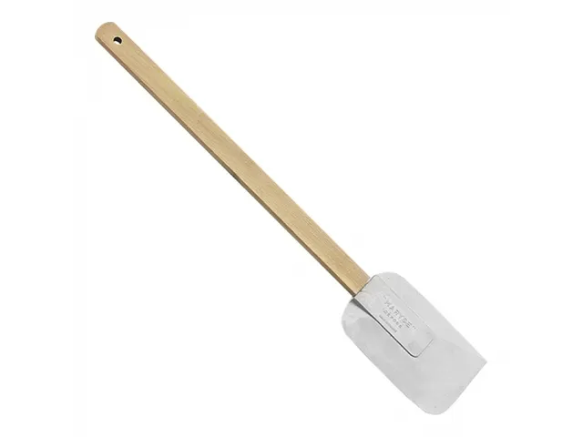 Emga Pannenlikker rubber Wit met houten handvat 25cm