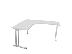 bureau in vrije vorm,HxBxD 740x1600x1600mm,vrije vorm,MP-lichtgrijs