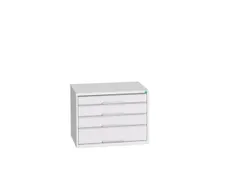 ladekast HxBxD 600x800x550mm 4laden romp RAL7035 front RAL7035