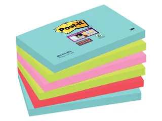 Memoblok 3M Post-it 655 Super Sticky 76x127mm Miami - 1