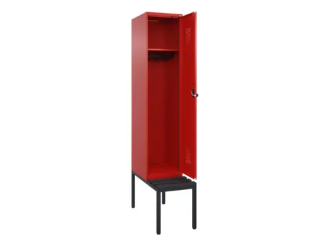 locker met bank,HxBxD 2120x400x815mm,1vak,vak B 400mm,draaigrendel