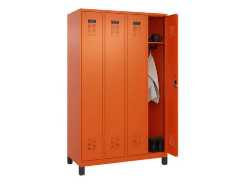 locker,HxBxD 1950x1200x500mm,4vak,vak B 300mm,cil.-slot,voeten