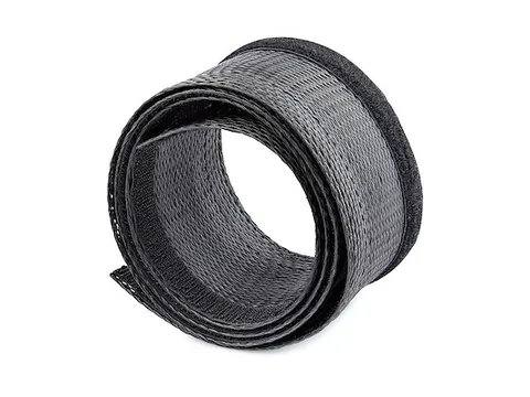 Gevlochten Kabelmantel met Klittenband 3 Meter