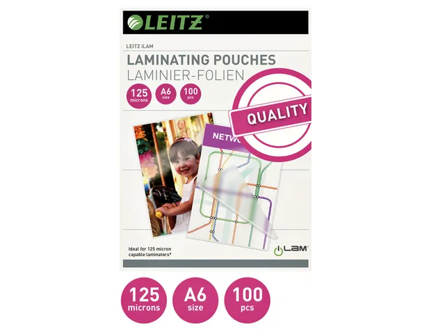 Lamineerhoes Leitz A6 2x125 micron EVA 100stuks