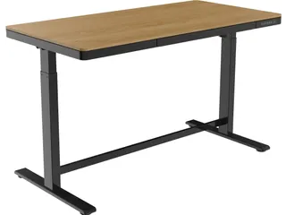Zit-Sta Werkplek Zwart 140cm Whitewash eiken Elektrisch Verstelbaar - 1