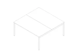 In hoogte verstelbare benchtafel,HxBxD 680-760x1600x1600mm,blad wit