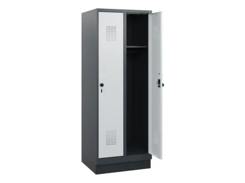schoollocker,HxBxD 1630x600x500mm,2vak,vak B 300mm,draaigrendel,sokkel