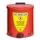afvalbak voor poetsdoeken,staal,35l,HxBxD 490x440x450mm,m. pedaal,rood