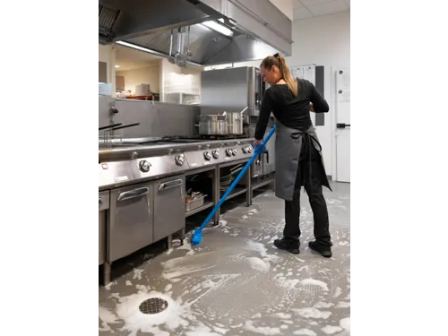 Vikan Hygiene luiwagen met waterdoorvoer zwart extra hard 270mm