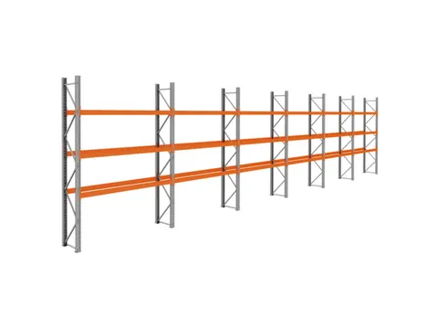 palletstelling,basis+5xaanbouw,HxBxD 3990x16900x750mm,vakl. 3000kg