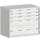 ladekast 900x1050x650mm 5laden zware lasten RAL7035 front RAL7035