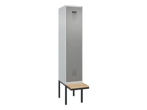 locker met bank,HxBxD 2120x400x815mm,1vak,vak B 400mm,cilinderslot