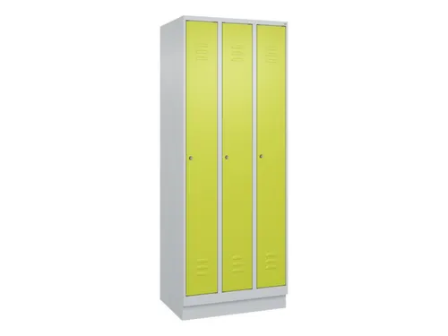 locker,HxBxD 1950x750x500mm,3vak,vak B 250mm,cil.-slot,sokkel