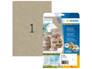 HERMA 10758 Silphie-papier Etiketten A4 210x297mm bruin 20 stuks - 1