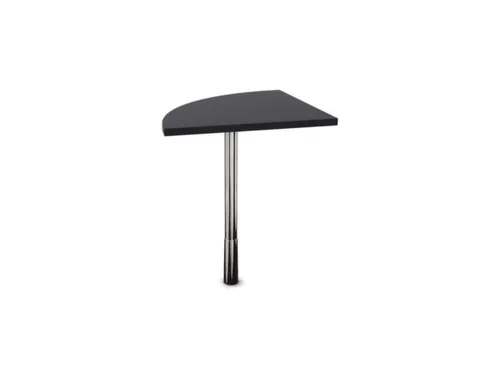 koppelelement voor bureau,90 °,HxBxD 720-840x600x600mm,rond,CC-zwart
