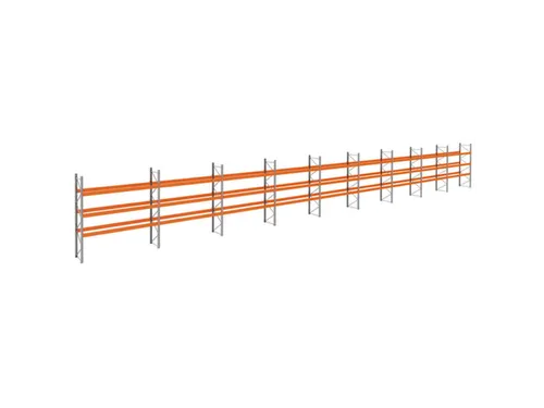 palletstelling,basis+8xaanbouw,HxBxD 3990x33400x1100mm,vakl. 3400kg