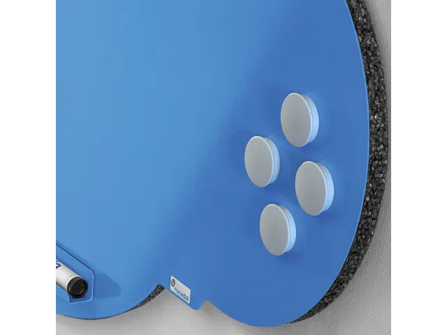 Whiteboard Rocada Skinshape Cloud 100x150cm blauw gelakt