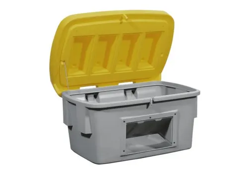 strooigoedbak,700l,HxBxD 930x1400x1070mm,PE,grijs,deksel geel