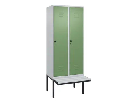 armoire vestiaire noir et blanc HxlxP 2120x800x815mm 2compart.