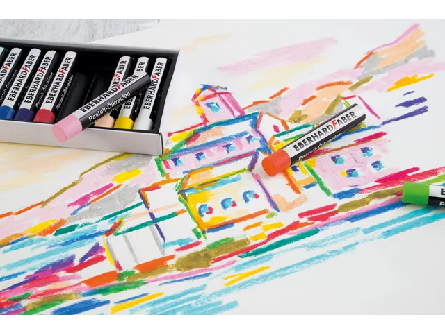 Oliepastelkrijt Eberhard Faber Artist Color 11mm doos a 12 st assorti