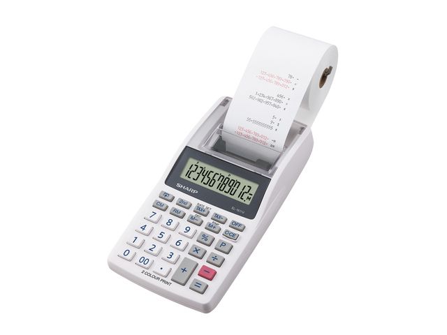 Calculator Sharp EL1611V grijs print | RekenmachinesWinkel.nl