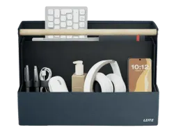 Leitz Stoffen draagbare bureau organizer met handvat grijs