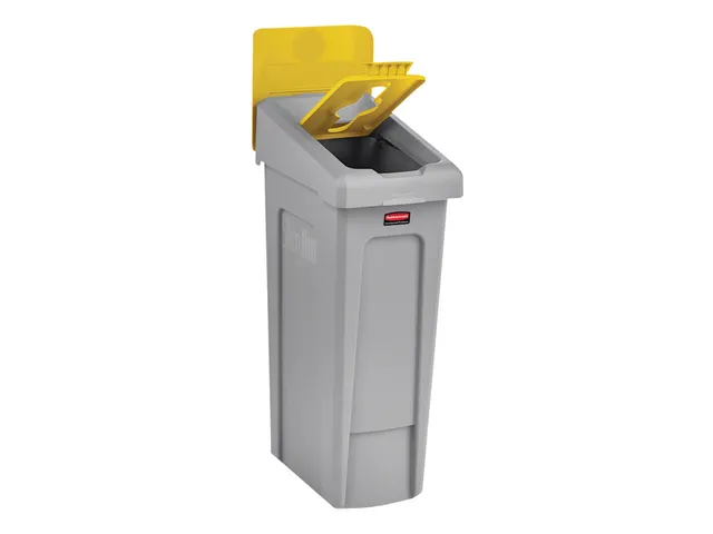 Deksel Rubbermaid Slim Jim Recyclestation inwerpopening voor gemengde