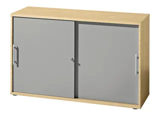 Schuifdeurkast Hxbxd 1000x1200x400mm 3 Oh Romp/front Esdoorn/zilver - 1