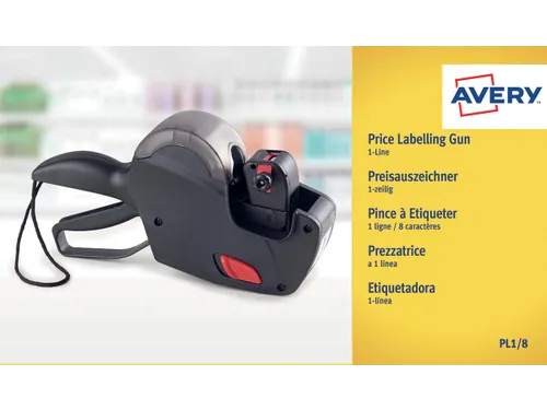 PL1/8 prijstang, zwart